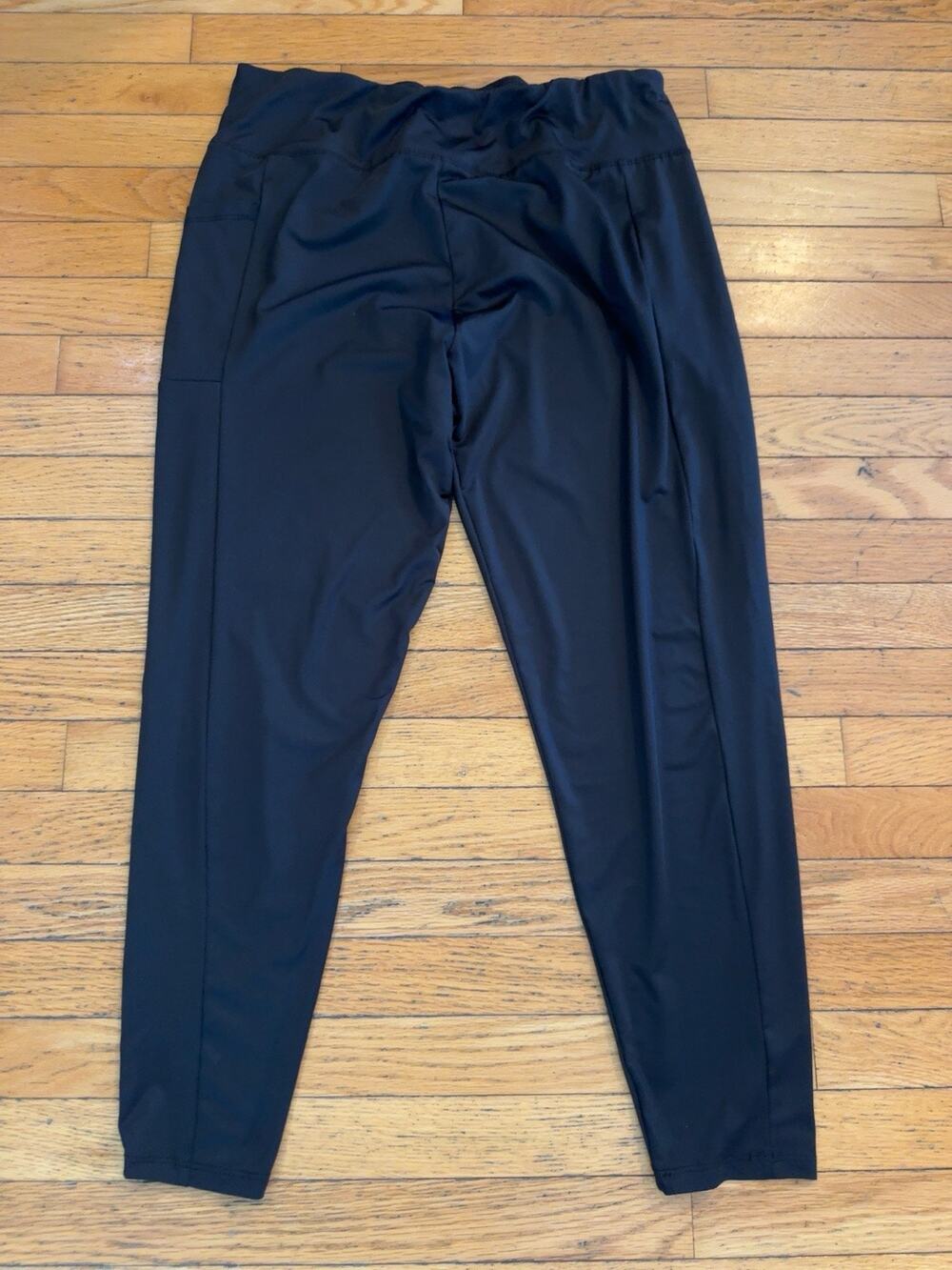 Zone Pro Women’s 2X Black Athletic Leggings High Rise Stretch Workout Pants